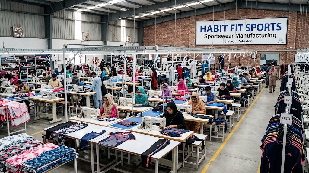Zedline Apparel factory production floor in Sialkot Pakistan