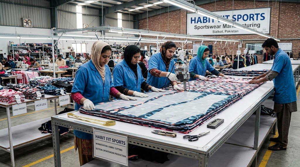 Cutting and fabric preparation at Zedline Apparel factory