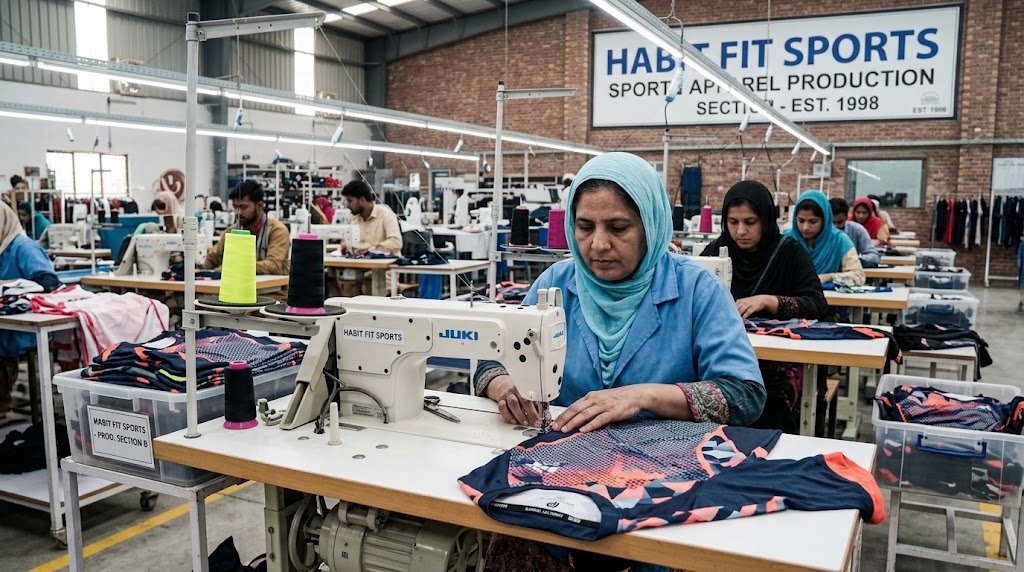 Stitching and garment assembly at Zedline Apparel