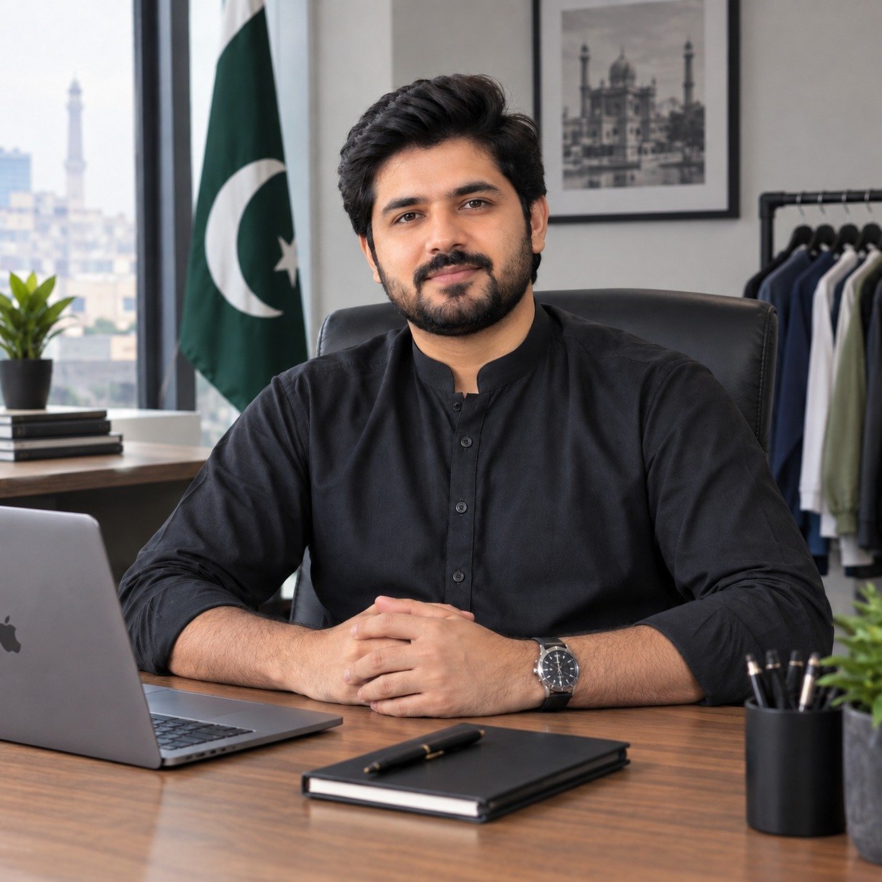 Shahzaib, founder of Habit Fit Sports, in Sialkot Pakistan